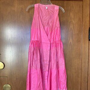 Pink Silk Dosa Wrap Dress